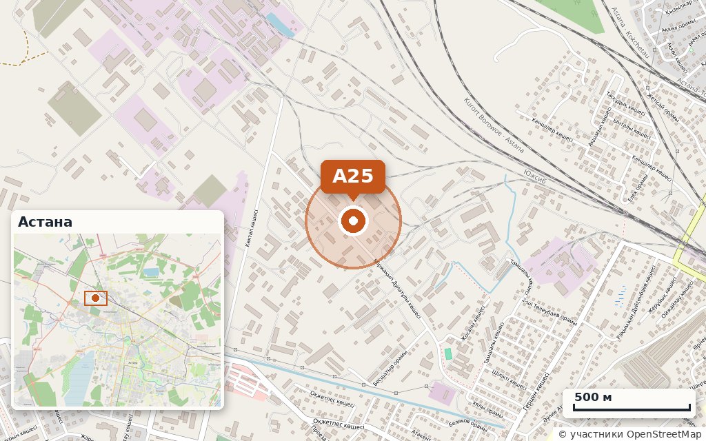 Карта: Производственное здание 12 м · Дулатова 185