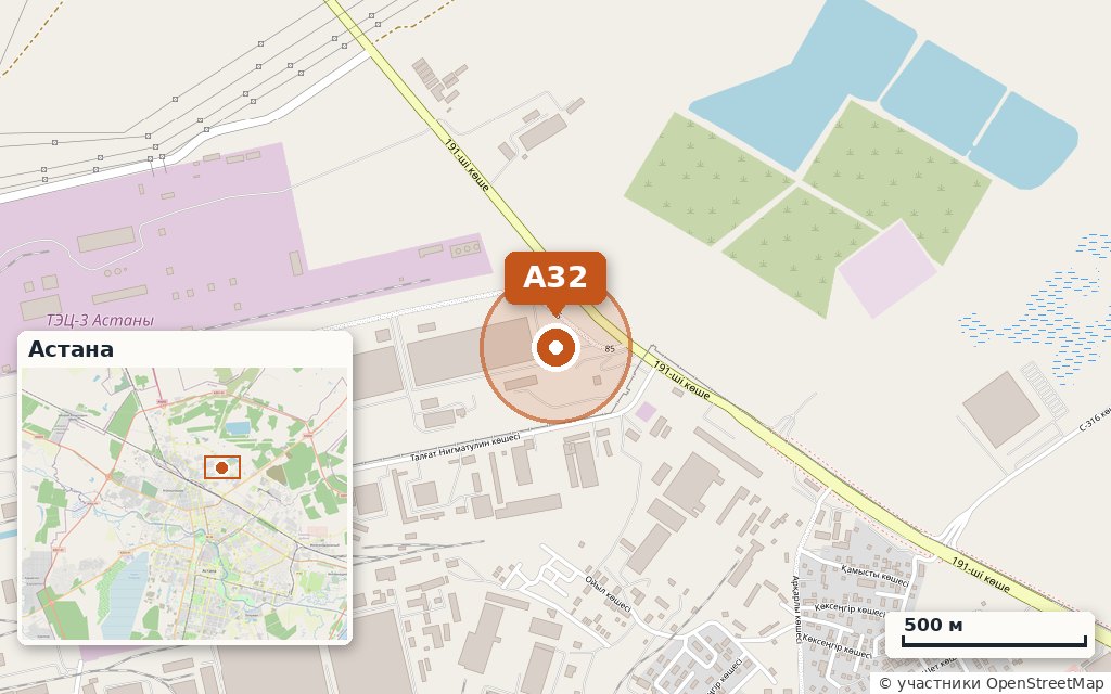 Карта: Склад 1 500 м² · 85-я ул., 1/2
