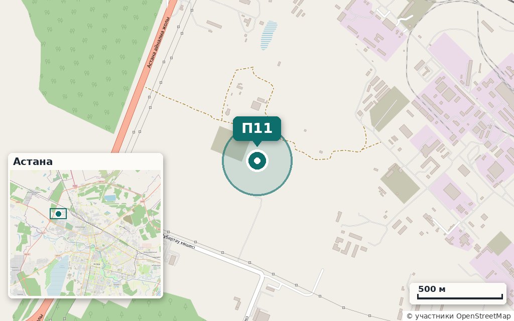 Карта: Цех 2 113 м² · ул. С 655, 1 (Коктал)